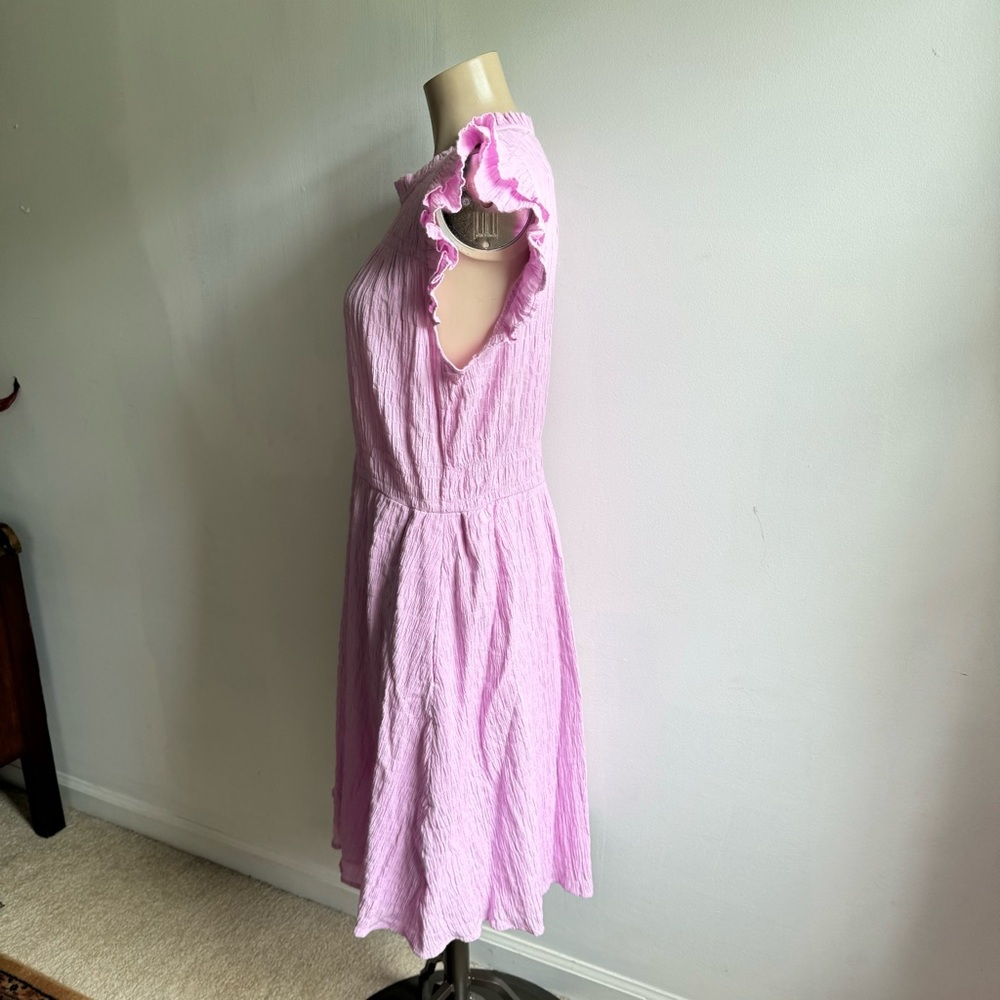 NWT J.crew Factory Gauze flutter-sleeve midi dress - Picture 7 of 13